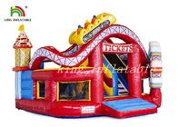 Campo de jogos combinado durável do PVC do parque de diversões inflável feliz do mundo para a criança
