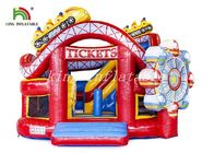 Campo de jogos combinado durável do PVC do parque de diversões inflável feliz do mundo para a criança