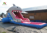 corrediça de água inflável do tubarão alto de 6m com associação/corrediça pequena da explosão para crianças