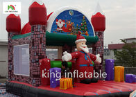 Castelo de salto inflável Oxford colorido de Santa do Natal UV - prova