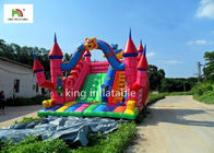 castelo Bouncy inflável dos desenhos animados de 5m com fogo de seda da impressão - retardador