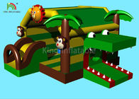 do crocodilo inflável animal do leão-de-chácara do castelo do tema da floresta de 5,5 m casa de salto do salto