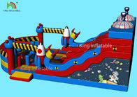 O tema estrangeiro personalizado do espaço inflável seca as crianças da corrediça que saltam o castelo para o partido
