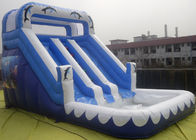 Três linhas corrediça de água inflável com a associação para o parque inflável da corrediça das crianças/adultos