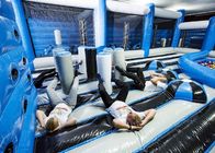 Parque de diversões inflável interno azul por muito tempo 29m do PVC das crianças