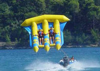Encerado inflável do PVC da forma da banana dos barcos de pesca com mosca do esporte de água para 6 pessoas