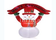 Os produtos infláveis exteriores de um Natal de 10 m arejam boneco de neve fundido do feriado