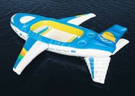 Água inflável grande Toy Floating Airplane de encerado do PVC do azul 0.9mm