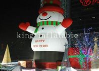 desenhos animados do boneco de neve do Natal de 5mH Inflatables para a decoração exterior do Natal