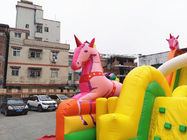 Unicorn Carriage Dry Slide Outdoor inflável com ventilador de ar