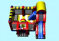 castelo de salto temático do FireTruck das crianças de encerado do PVC de 0.55mm