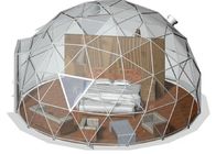 Barraca de acampamento transparente exterior da bolha da barraca da abóbada Geodesic de 4 m com uma vista das tubulações de aço das estrelas