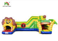 PVC Lion Carton Bounce Obstacle Course exterior 6.5*5.5*3.2m