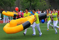 Raquete de tênis inflável dos jogos dos esportes do cilindro transparente para Team Building