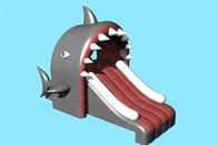 Corrediça de água inflável do tema feito sob encomenda do tubarão de 3.3m*2m para a piscina das crianças
