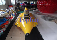 Linha dobro ou única barco inflável da forma do barco de banana/banana com o motor para transportar do córrego