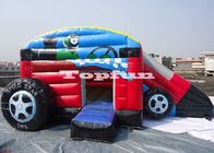 Casa de salto inflável do carro do castelo da forma do carro de encerado do PVC das crianças