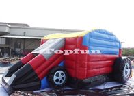 Casa de salto inflável do carro do castelo da forma do carro de encerado do PVC das crianças