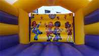 Castelo Bouncy adulto EN14960 do tema inflável do disco dos desenhos animados