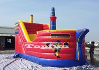 o castelo de salto inflável de 8m pirateia o galeão com corrediça encerado do PVC de 0,55 milímetros