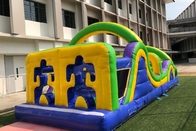 Castelo de salto 8m inflável azul do curso de obstáculo para a criança