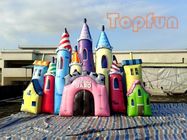 Castelo fantástico gigante de Cinderella, castelo de salto colorido personalizado do PVC