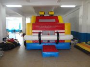 Castelo de salto inflável da família leão-de-chácara amarelo/vermelho do veículo fora de estrada de 3 x de 1.5m