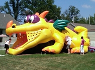 Curso grande de Dragon Inflatable Bouncer Castle Obstacle para crianças