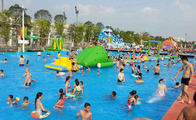 Parque inflável comercial da água de Toy Dragon Boat Theme Swimming Pool