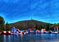 Campo de jogos de flutuação do curso de obstáculo do parque da água de Infaltable do lago