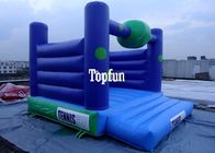 Castelo de salto inflável personalizado, obscuridade pessoal - leão-de-chácara azul dos esportes do encaixotamento