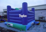 Castelo de salto inflável personalizado, obscuridade pessoal - leão-de-chácara azul dos esportes do encaixotamento