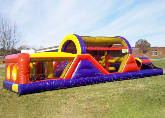 Curso de obstáculo inflável do jogo do esporte do PVC do curso de obstáculo da casa do salto para adultos