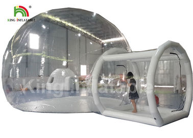 barraca inflável transparente da bolha do diâmetro de 6m com túnel para o aluguel de acampamento exterior