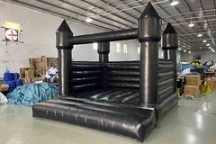 Castelos Bouncy do leão-de-chácara inflável exterior Bouncy preto do partido do castelo