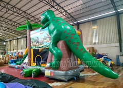 Leão-de-chácara inflável de salto Bouncy da casa do salto de T-Rex da corrediça do castelo dos dinossauros