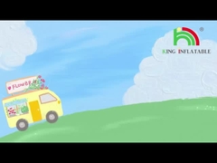 king26 Slides de água infláveis de dupla pista com piscina