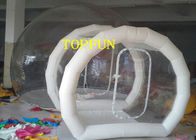 Barraca inflável transparente da bolha do PVC de 0.8mm com o túnel para a exposição