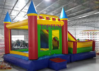 Castelo Bouncy inflável exterior de encerado do PVC de m do parque de diversões 6 x 5 com corrediça