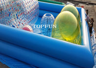 Rolo de passeio da bola da água inflável engraçada feita sob encomenda da piscina das tubulações dobro