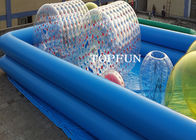 Rolo de passeio da bola da água inflável engraçada feita sob encomenda da piscina das tubulações dobro