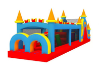 Curso de obstáculo inflável colorido engraçado dos jogos dos esportes para crianças