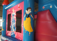 Corrediça de salto inflável do castelo de encerado cor-de-rosa da princesa PVC para crianças