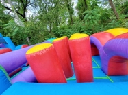 Curso de obstáculo final 70ft MOLHADO inflável colorido combinado