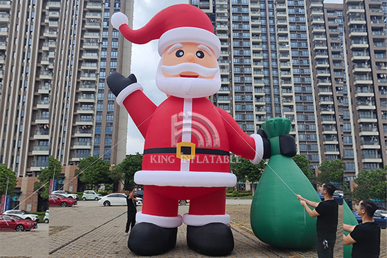 Modelo de cumprimento fundido For Christmas/partido das decorações do Natal de Santa Claus 26Ft ar exterior inflável gigante/Xmas