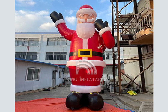 Decorações infláveis gigantes do Natal do saco do presente de Santa Claus With A exteriores