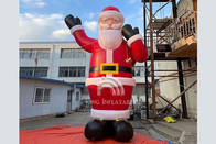 Decorações infláveis gigantes do Natal do saco do presente de Santa Claus With A exteriores