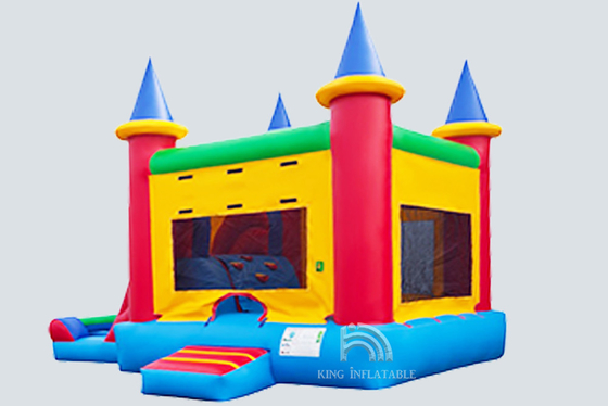 Crianças comerciais combinados do castelo inflável do leão-de-chácara que saltam a casa Bouncy do castelo para o partido