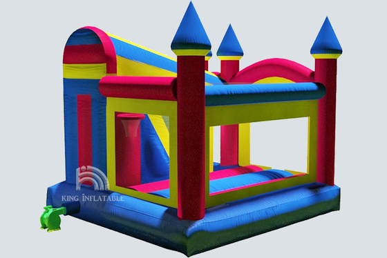 Crianças comerciais combinados do castelo inflável do leão-de-chácara que saltam a casa Bouncy do castelo para o partido