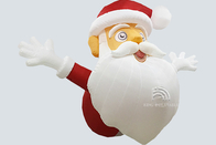 O boneco de neve inflável do Natal decorações exteriores de 3.6m x de 2.0m areja Santa Claus Reclining On The Ground fundida